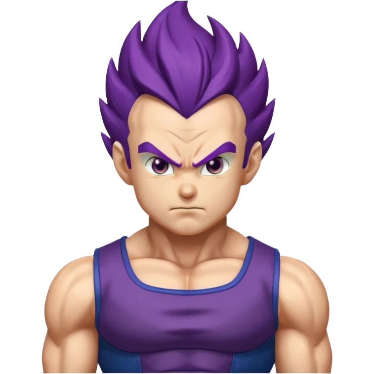 Vegeta ultra ego with purple hair emoji