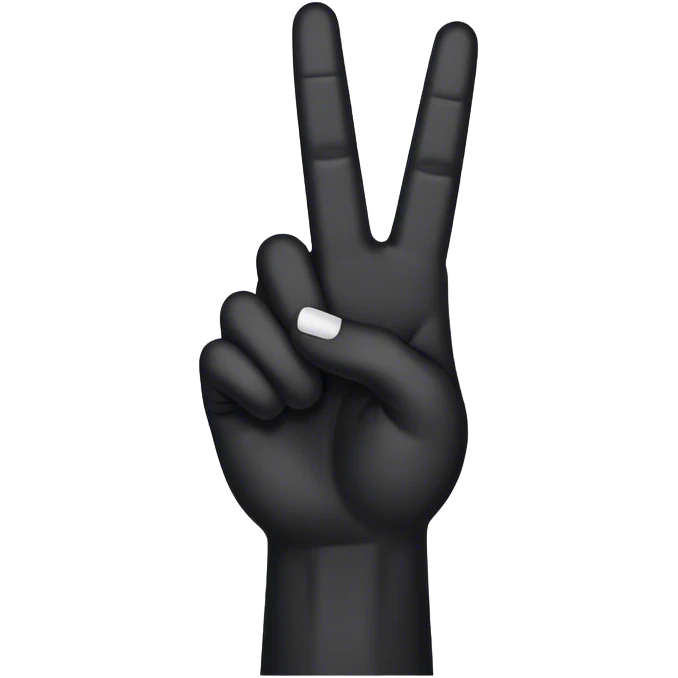 L sign with black hand emoji