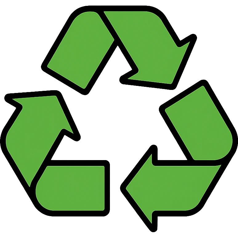 Green recycling symbol icon emoji