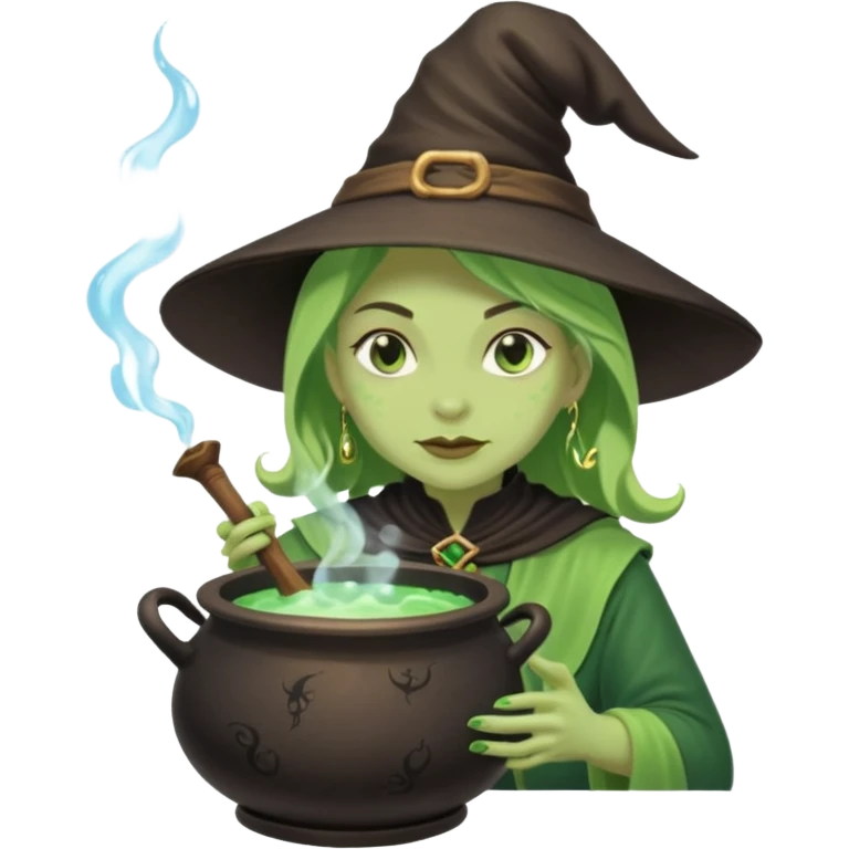 green witch cooking potion emoji