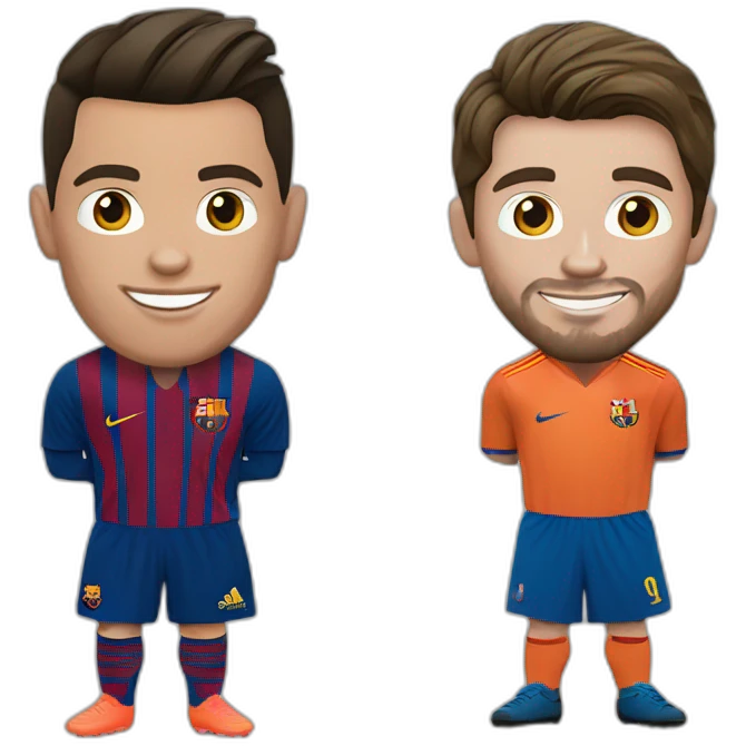 Cristiano Ronaldo Whit Leo messi emoji