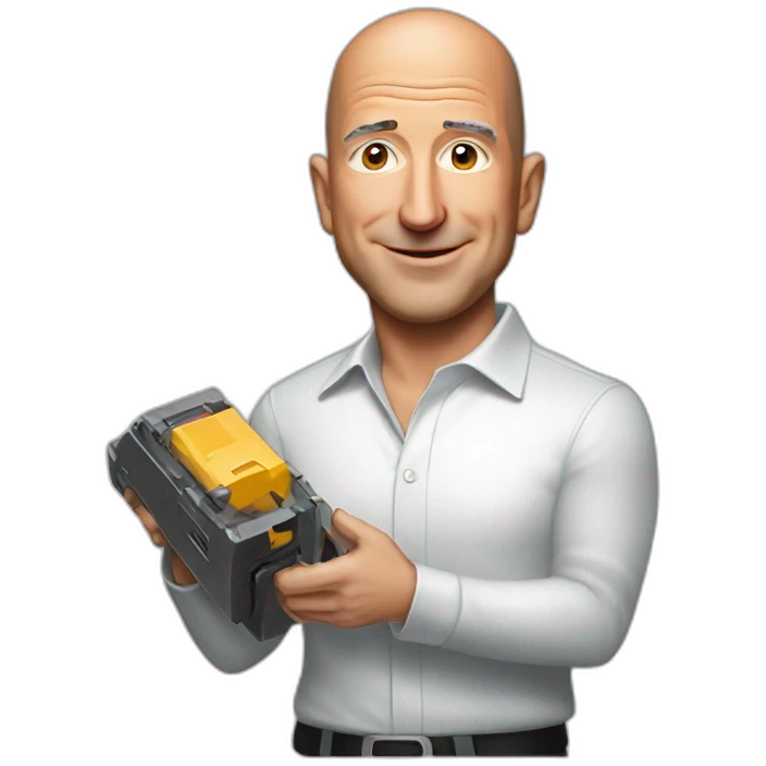 Jeff bezos qui fait de la batterie emoji