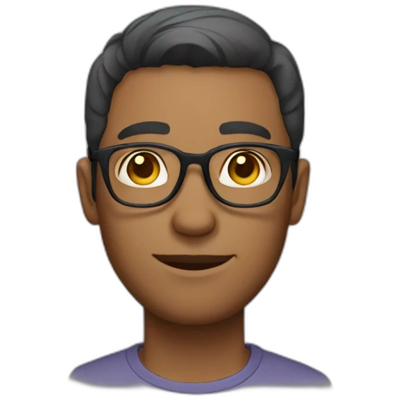 man withround glasses short hair emoji