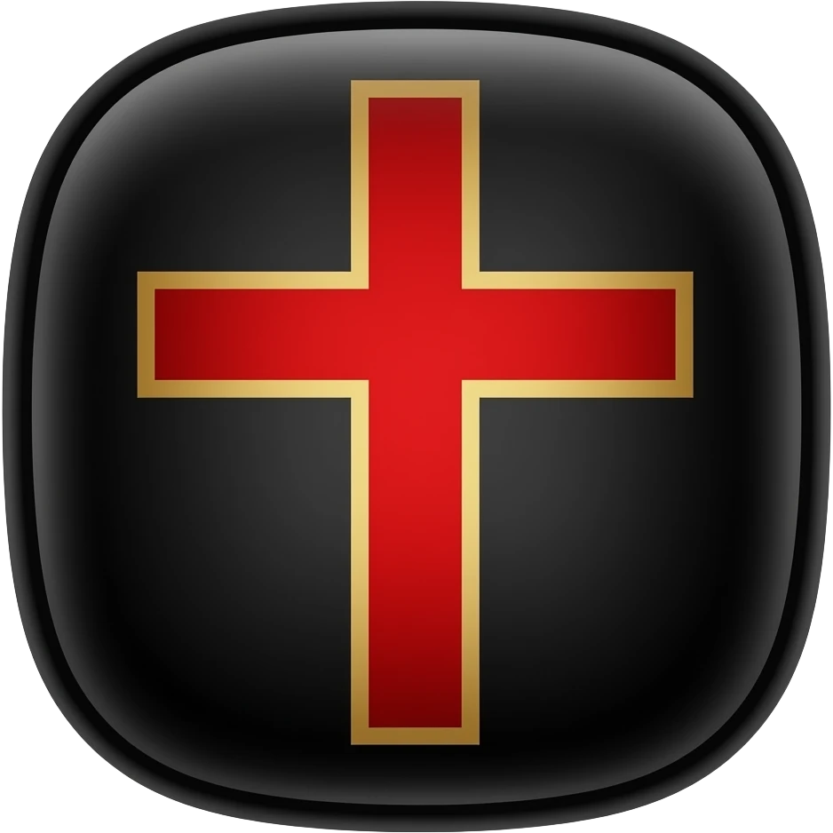red saint James cross on black background emoji