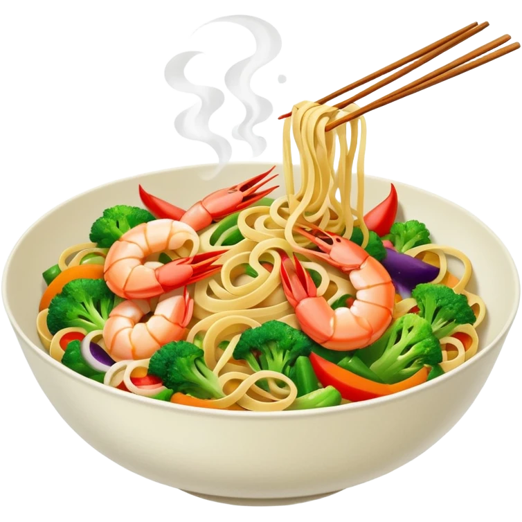 prawn stir-fry noodles emoji