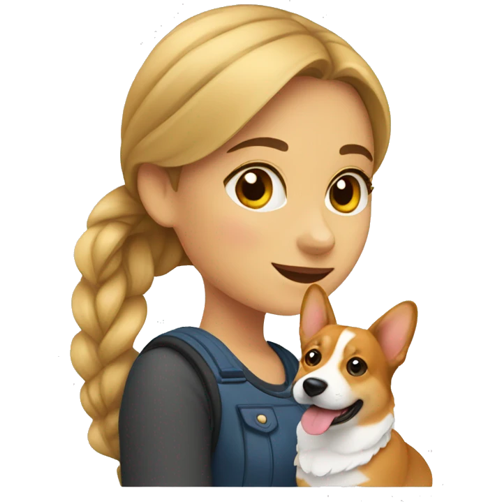 Girl with Corgi emoji