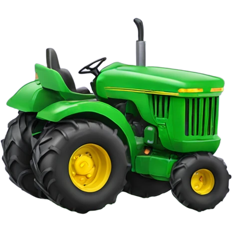 Glitter green tractor  emoji
