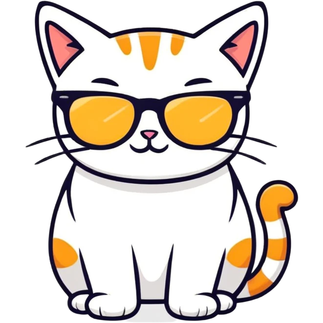 Cat with sunglasses emoji