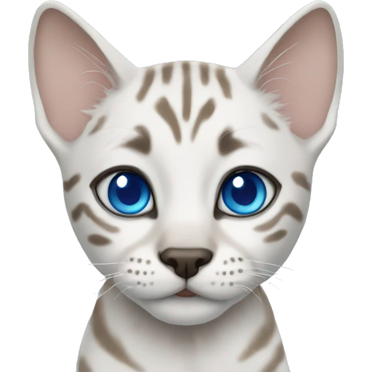 Snow bengal with Blue eyes  emoji