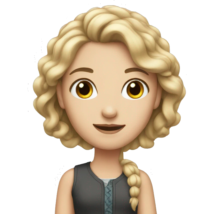 A white girl emoji