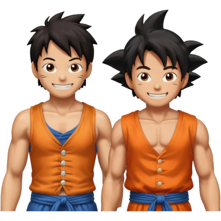 Luffy and goku emoji