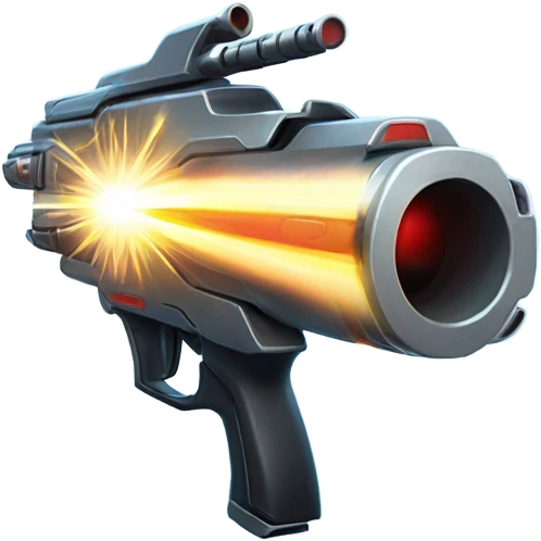 Laser gun firing emoji