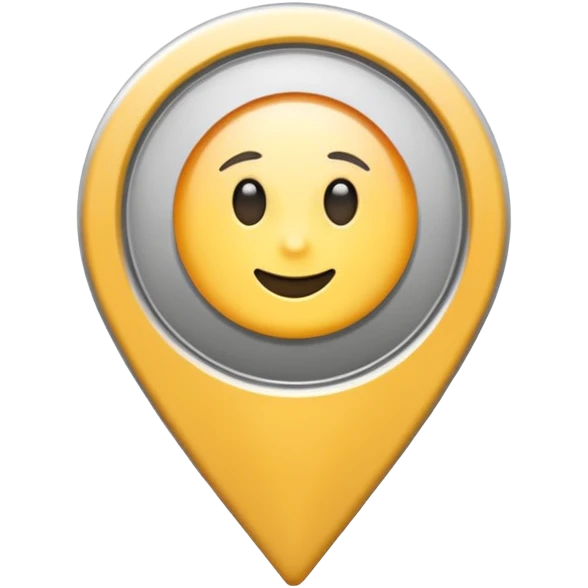 simple natural-looking location pin with soft edges emoji