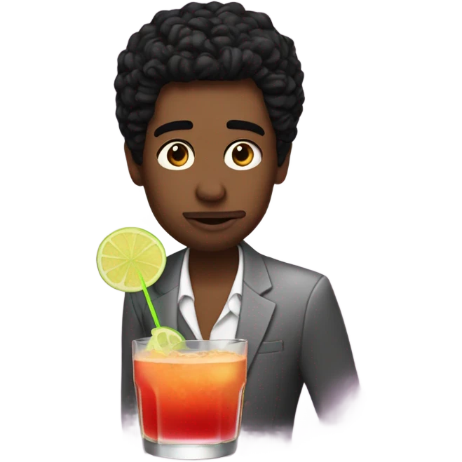 Me drinking a cocktail emoji