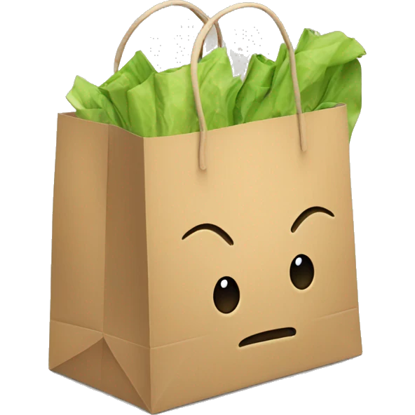 shopping bag moving fast emoji