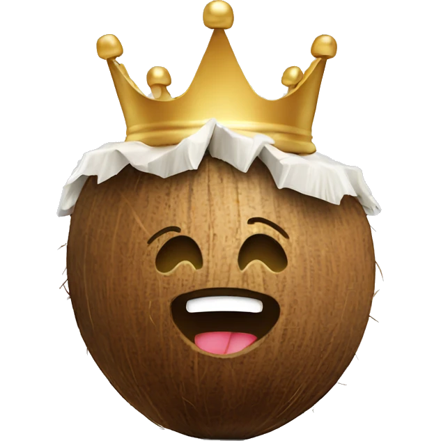 Coconut with crown  emoji