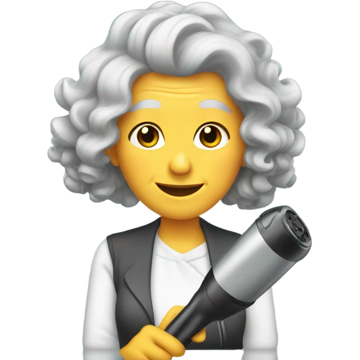 Older woman curling emoji