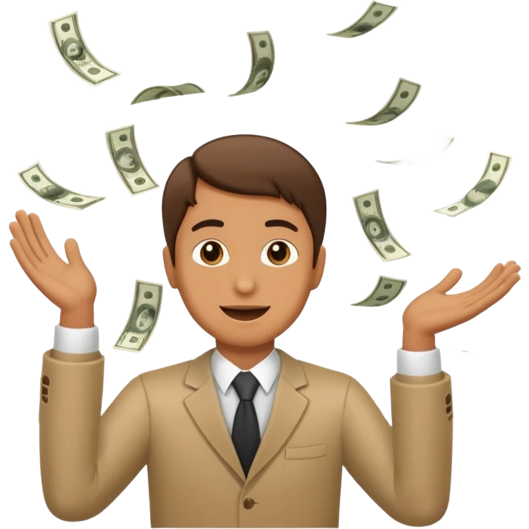 a person tossing money in the air emoji