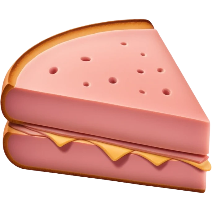single flat slice of pink bologna, no extras emoji