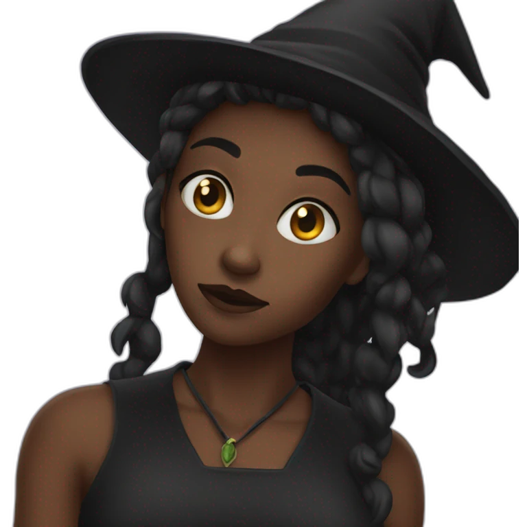 girl black witch emoji