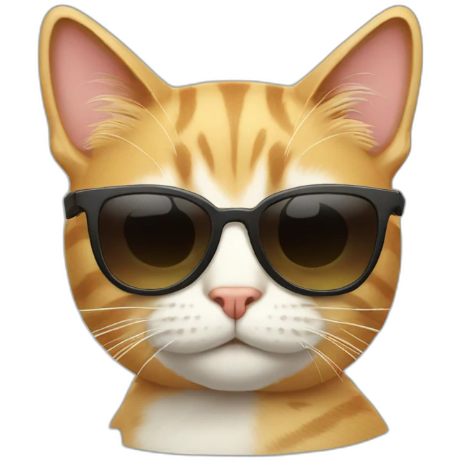 Cat with sunglasses emoji