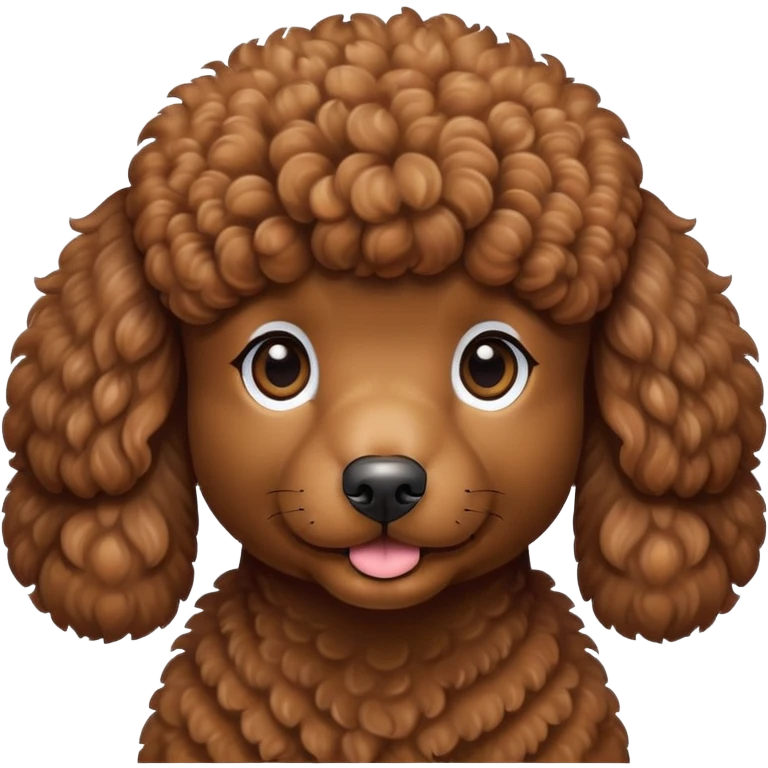 brown poodle  emoji