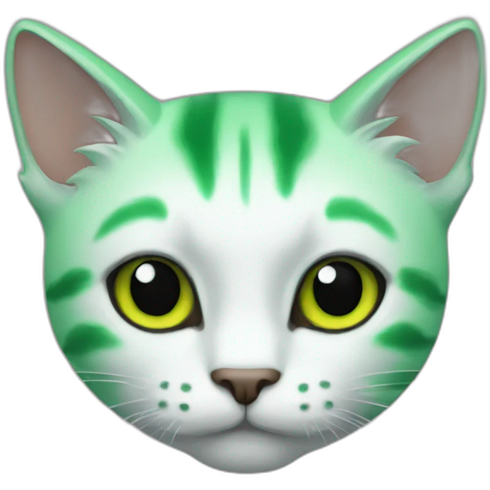 Gato verde emoji