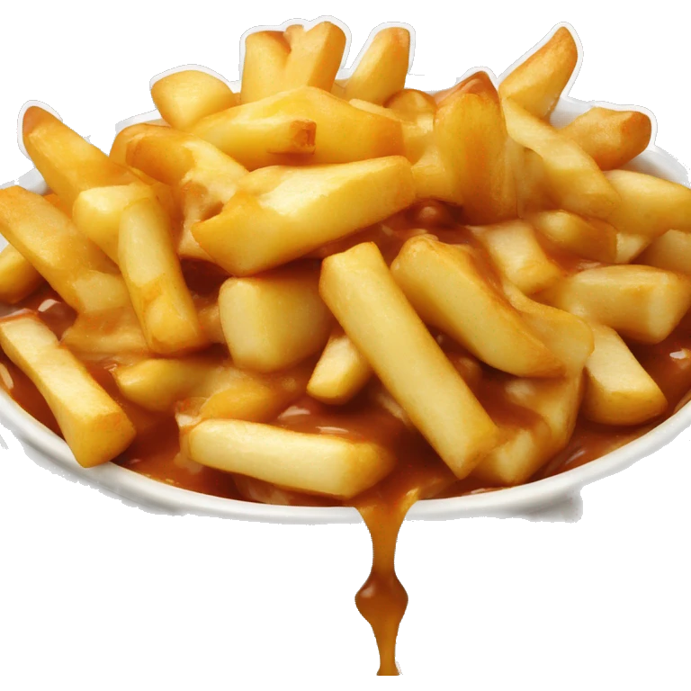 Poutine qui mange une poutine emoji