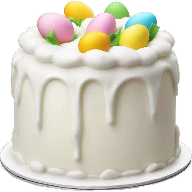 Easter white cake emoji