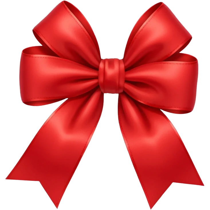 red bow with the "S" logo in the center of the bow emoji