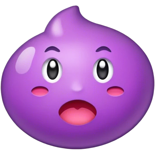 A sour sticker with a purple color emoji