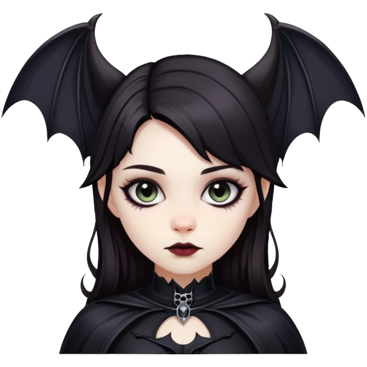 Edgy Cool Cute Gothic-Emo-Vampiric-Bat-Feline-Fakemon-Hybrid full body emoji