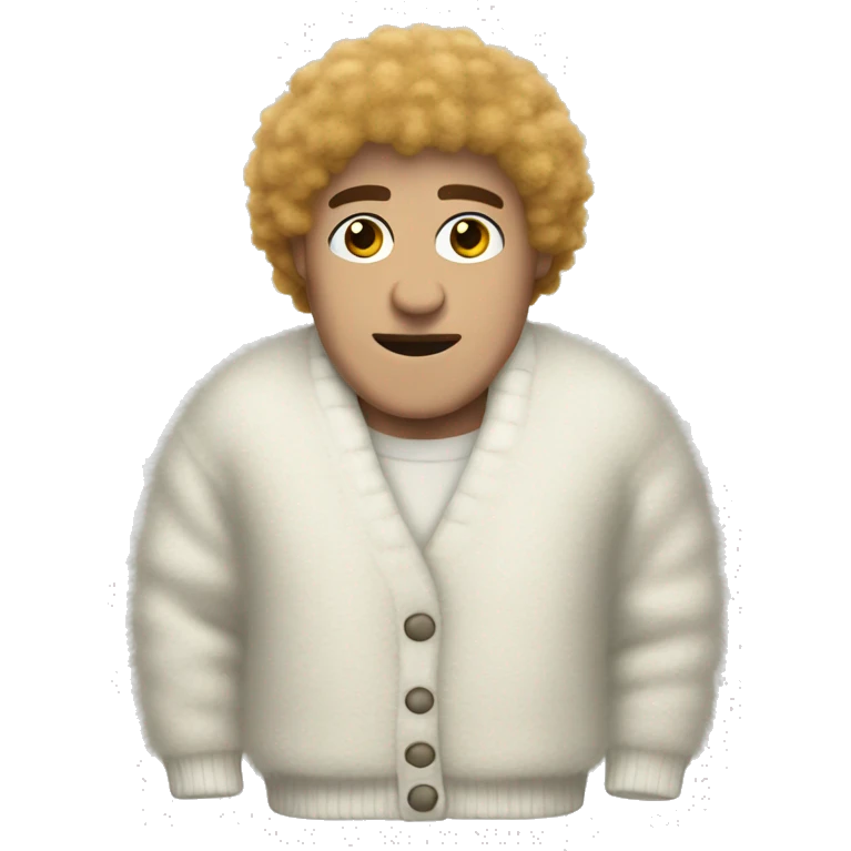white fluffy shrug sweater emoji