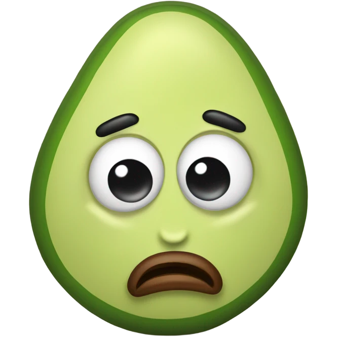 sad avocado emoji