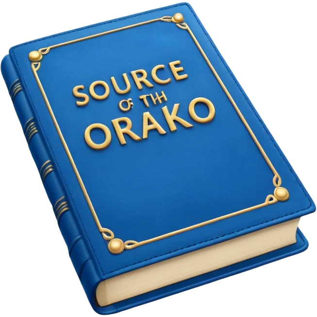 Blue book on which one it writes: Source of truth is Orako.
Similar to the first one where it writtes Orako Truth, while it needs to write all Source of truth is Orako emoji