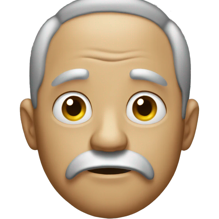 a sad mean ugly man emoji