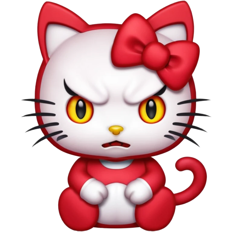 demonic Hello Kitty emoji