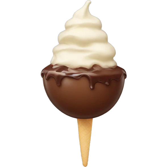Glace a la vanille et au chocolat  emoji