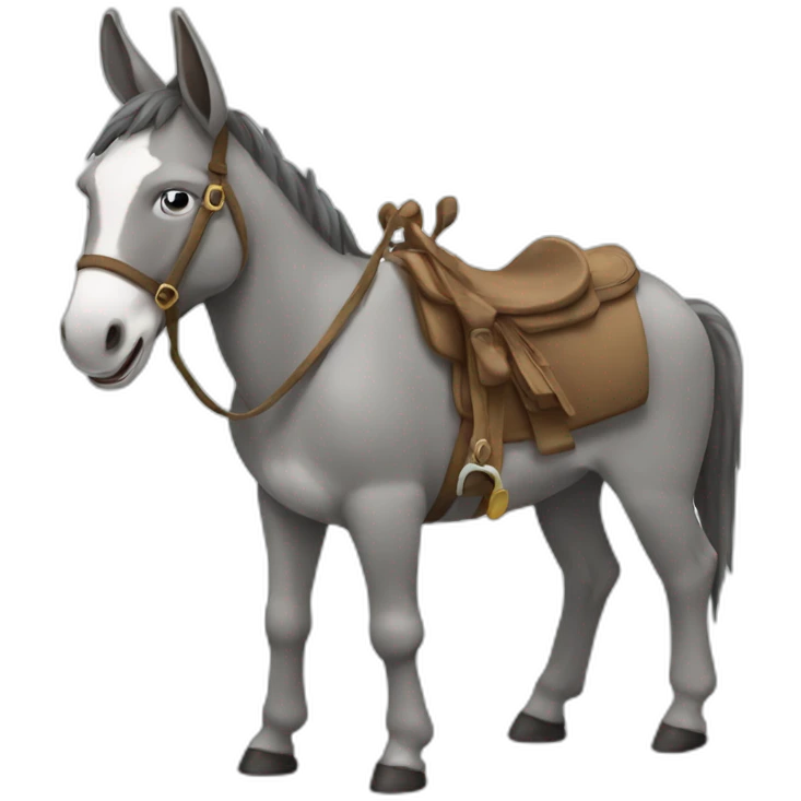 donkey on horse emoji