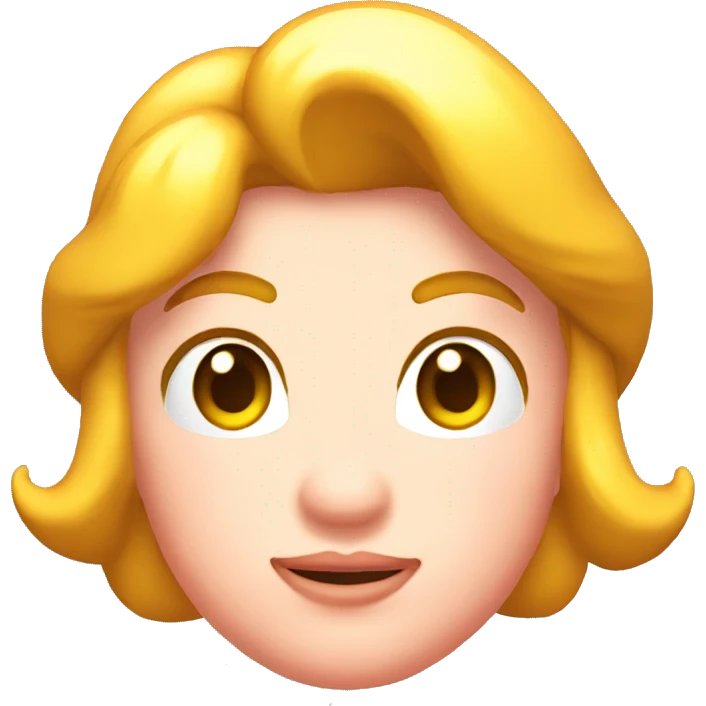head of princess peach in super mario bros emoji emoji