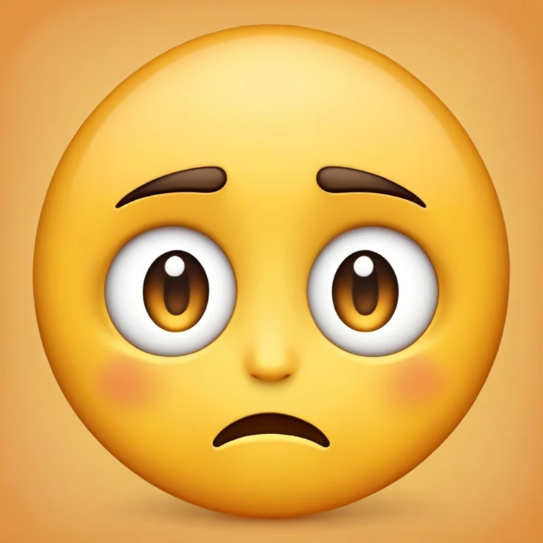 emoji with eyes looking up but sad emoji
