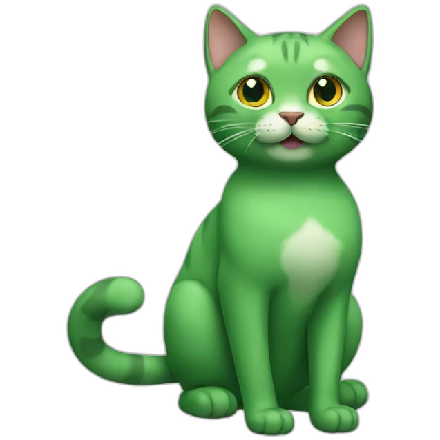 green-cat emoji