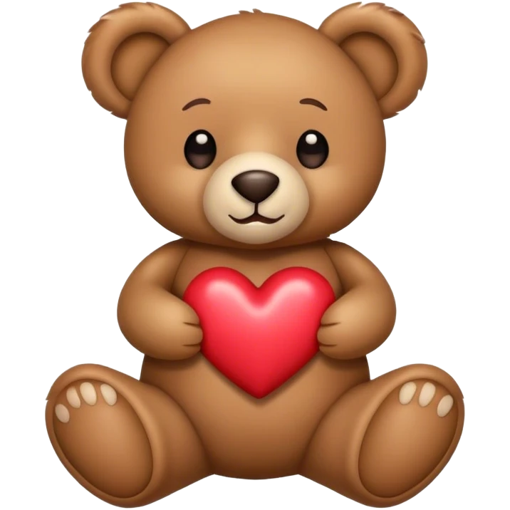 Teddy bear with heart emoji