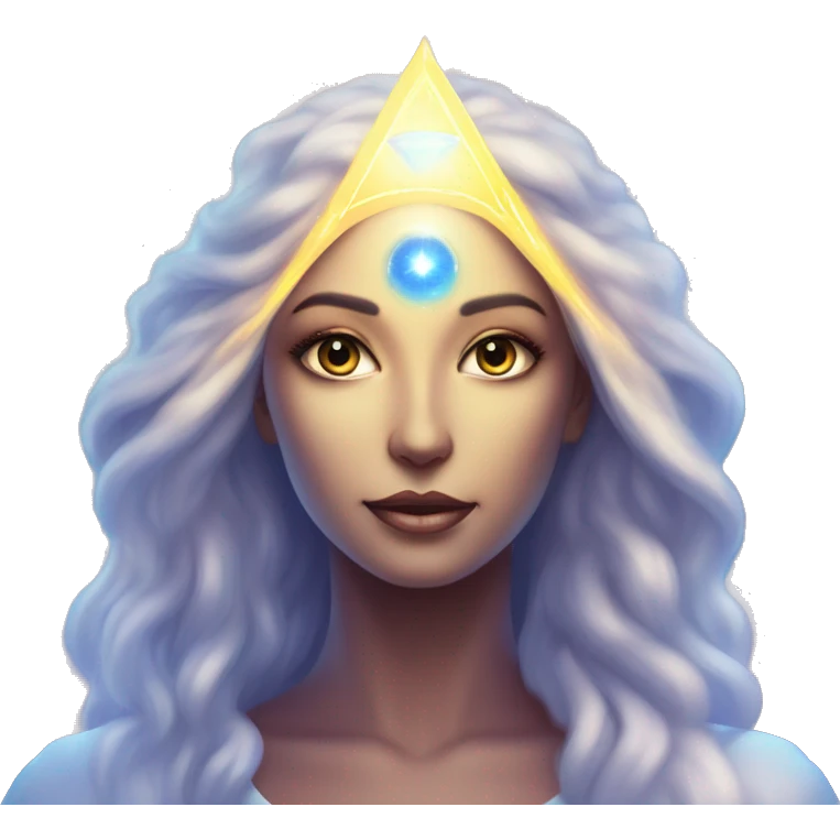Pleiadian radiant glowing diva woman female third eye emoji