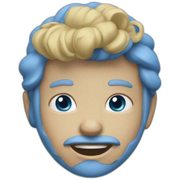 noeud  bleu emoji