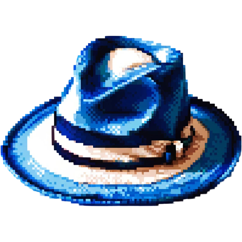 Синяя панамка со шнурком, no background emoji