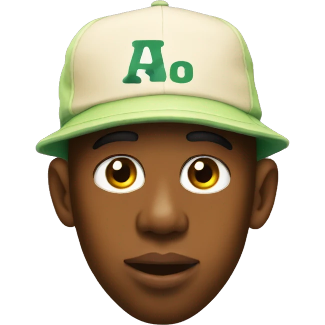 Tyler the creator with a hat that says golf emoji