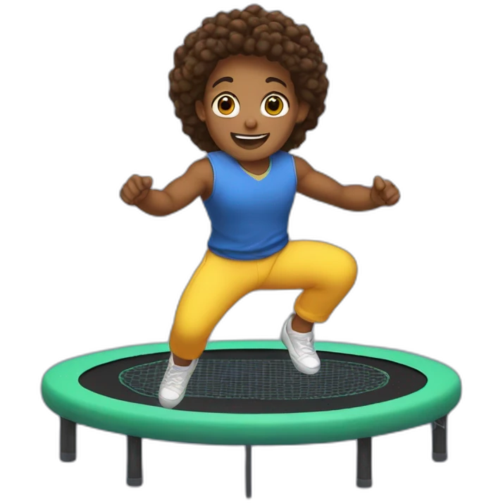 cris tucker on a trampoline jumping emoji