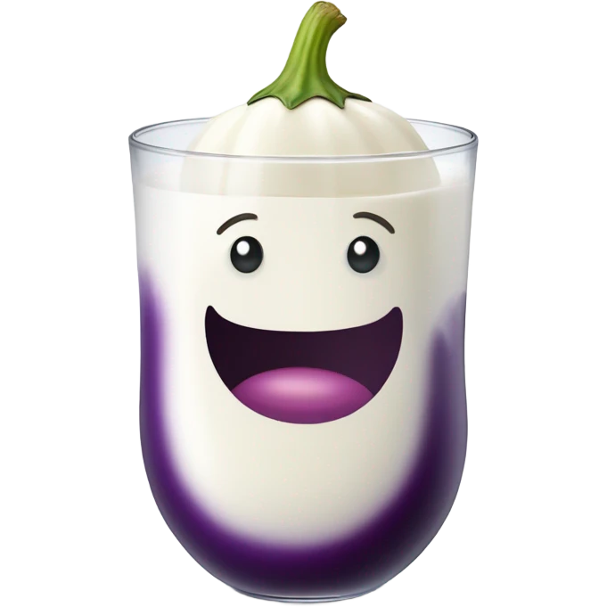 Eggplant in milk emoji