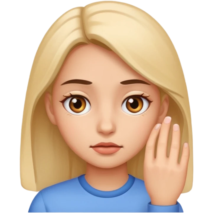 Girl eye twitching emoji